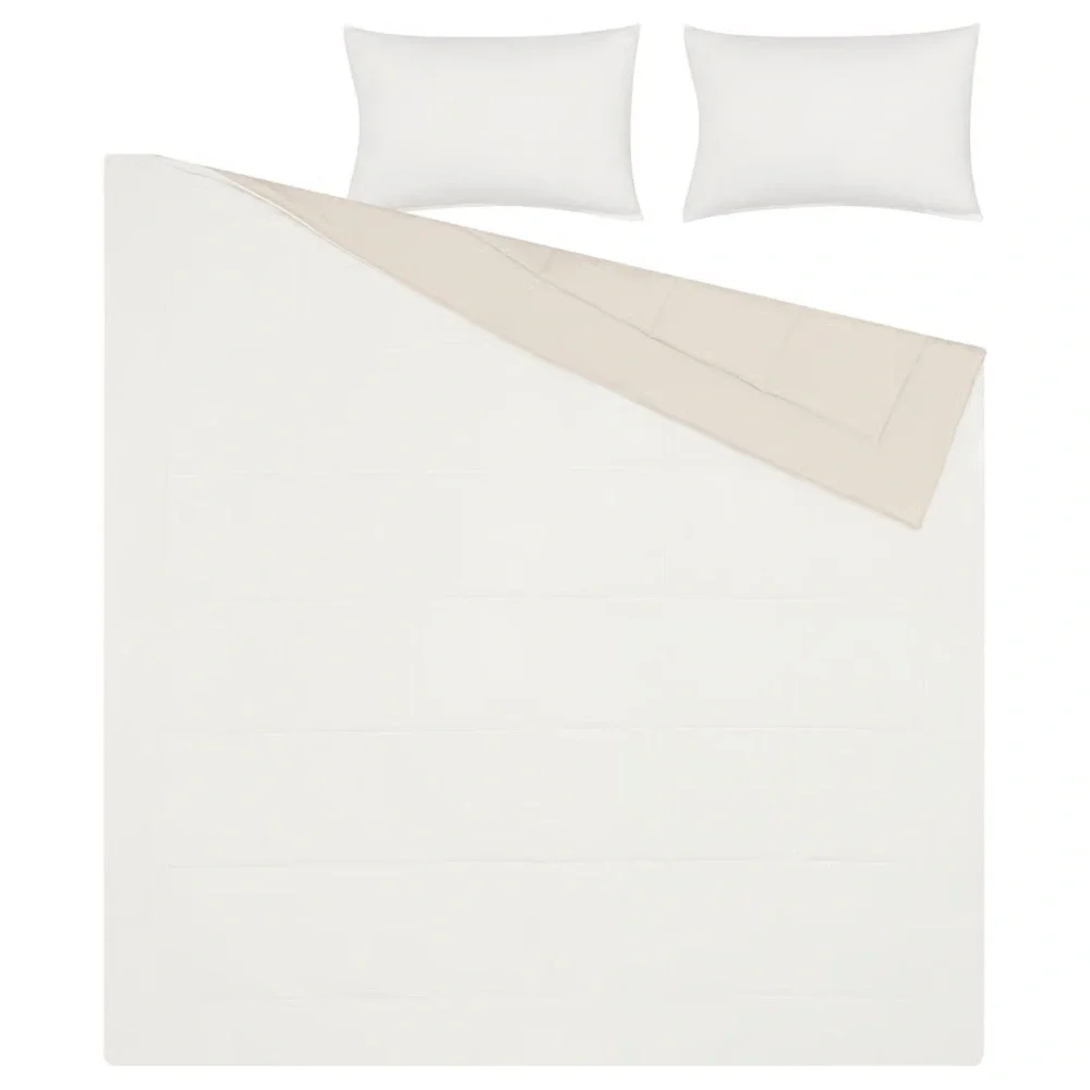White and Cream Comforter Set